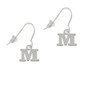 Small Greek Letter - Mu - French Earrings
