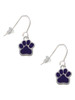 Small Purple Paw French Earrings