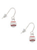 Mini Enamel Baseball French Earrings