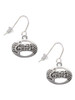 Oval with Music Notes French Earrings