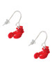 Resin Curved Red Lobster French Earrings