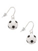 Large Enamel Soccer ball French Earrings