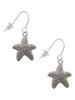 Antiqued Starfish French Earrings
