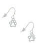 Small Open Paw French Earrings