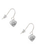 Mini 3-D ''Little Sister'' Heart French Earrings