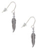 Small 3-D Feather French Earrings