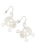 Acrylic Large Clear Skull French Earrings