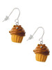 Resin Vanilla Cupcake with Chocolate Frosting French Earrings
