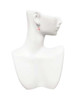 Resin Mini White Cupcake with Pink Frosting French Earrings