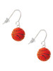 Resin Basketball French Earrings