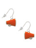 Small Orange Megaphone French Earrings