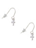 Super Mini Simple Cross French Earrings
