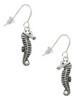 Antiqued Seahorse French Earrings