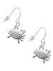 Antiqued Crab French Earrings
