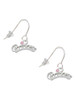 Princess with Pink Crystal French Earrings
