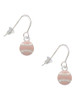 Mini Pink Softball or Baseball French Earrings