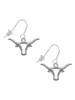 Longhorn Head Outline French Earrings