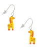 Resin Yellow Geronimo the Giraffe French Earrings
