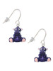Resin Purple Hippopotamus Honey French Earrings
