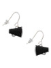 Small Black Megaphone French Earrings