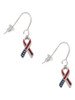 Patriotic Ribbon French Earrings