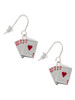 Card Hand - Hearts French Earrings