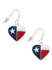 Texas Lone Star Heart French Earrings