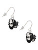 Black Enamel Tap Shoes French Earrings