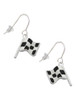 Checkered Race Flag French Earrings