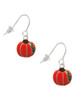 Small Pumpkin With Lines French Earrings