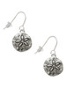 Antiqued Sand Dollar French Earrings