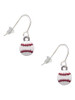 Mini Baseball - Two Sided - French Earrings