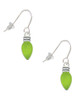 Christmas Lights - Lime Green Resin French Earrings