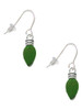 Christmas Lights - Green Resin French Earrings