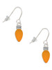 Christmas Lights - Hot Orange Resin French Earrings