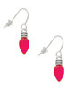 Christmas Lights - Hot Pink Resin French Earrings