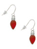 Christmas Lights - Red Resin French Earrings