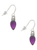 Christmas Lights - Purple Resin French Earrings