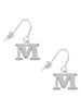 Large Greek Letter - Mu - French Earrings