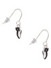 Mini Black Running Shoe French Earrings