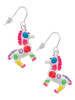 Resin Bright Paint Pony French Earrings