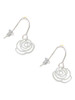 Small Rose Outline French Earrings