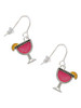 Hot Pink Tropical Drink French Earrings