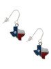 Enamel Lone Star Texas French Earrings