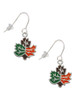Large Enamel Fall Leaf French Earrings
