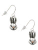 Antiqued Bunny Head French Earrings