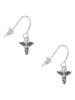Mini Caduceus French Earrings