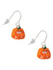Resin Funny Grr! Pumpkin French Earrings