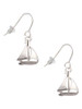 Antiqued Sailboat French Earrings