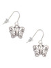 Filigree Curls Butterfly French Earrings